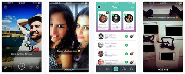 Screenshots of Teezr App