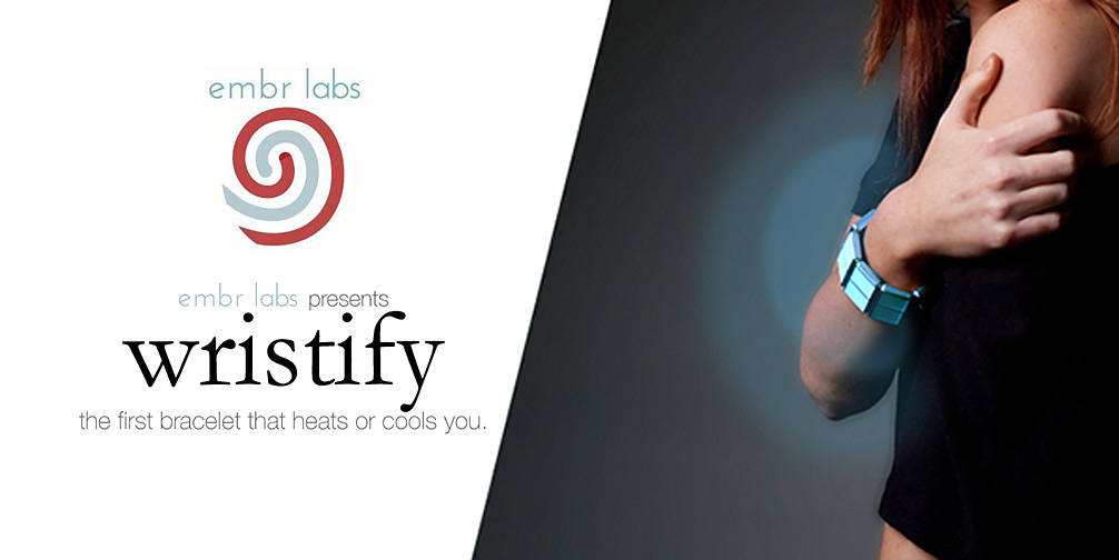 Wristify is a bracelet that adjusts your thermal comfort, product by Embr Labs