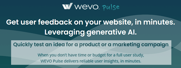 WEVO Pulse - Get User Feedback on Your Website